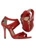 Alexandre Birman 100% Leather Red Gold Heels Size 6 1/2 - photo 3