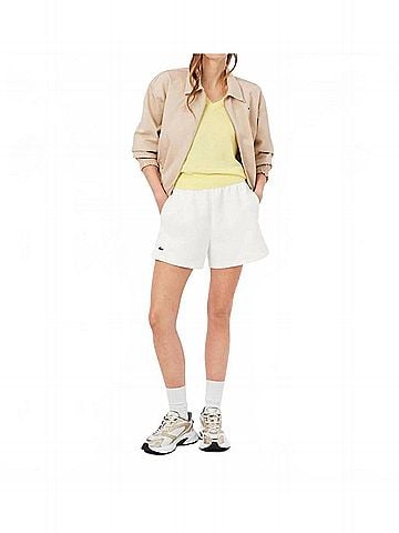 Lacoste Double Face Piqué Shorts in Farine (view 2)