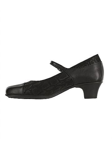 SAS Women's Isabel Mary Jane Heel in Black/ Snake (view 2)