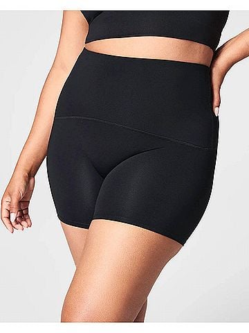 SPANX Booty Boost Active Biker Shorts in Very Black (view 2)