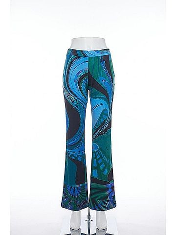 Julian Chang Leslie Wide Leg Pants in Aquatic (view 1)