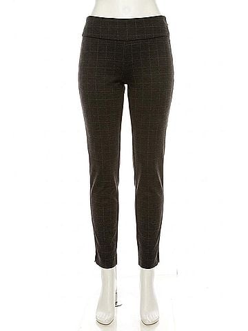 Zac & Rachel Figure-Defining Slim Ankle Pull On Pants in Black/White/Red (view 1)