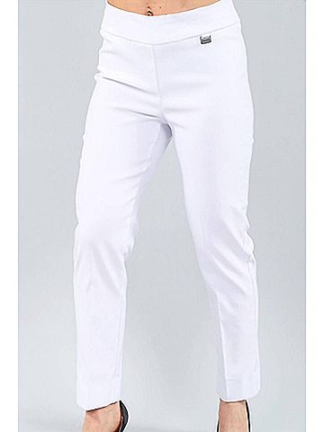 Michael Tyler Women's Basic Pants in White (view 2)