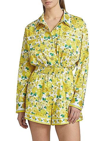 Generation Love Yera Floral Romper in Floral Fantasy White (view 2)