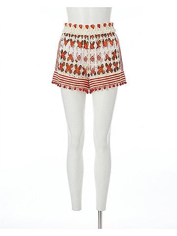 Ramy Brook Cordelia Crochet Mini Short in Beige (view 1)