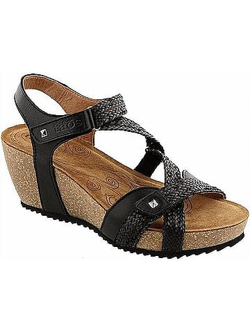Taos Women's Julia Leather Sandal in Black (view 1)