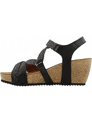 Taos Women's Julia Leather Sandal in Black (view 2)