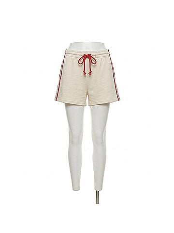 By Together The Brooke Lounge Shorts in Ecru/Red (view 1)