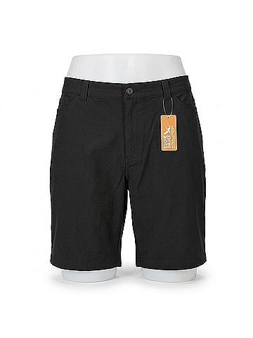 Eddie Bauer Women's Rainier Bermuda Mid Rise Outdoor Shorts in Black (view 1)