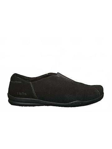 Taos Women's Center Peace Slip-On Loafers in Black Suede (view 1)