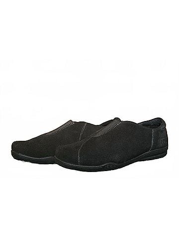 Taos Women's Center Peace Slip-On Loafers in Black Suede (view 2)