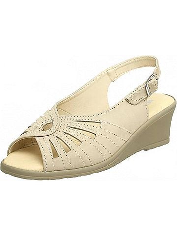 Spring Step Women's Gail Sandals in Beige Suede (view 2)
