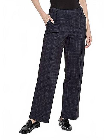 Lyssé Women's Zaina Ponte Trouser in Cross Check Plaid (view 2)