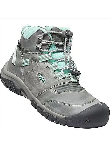 Keen Girls Ridge Flex Waterproof Boots 5 Mo in Grey/Blue (view 2)