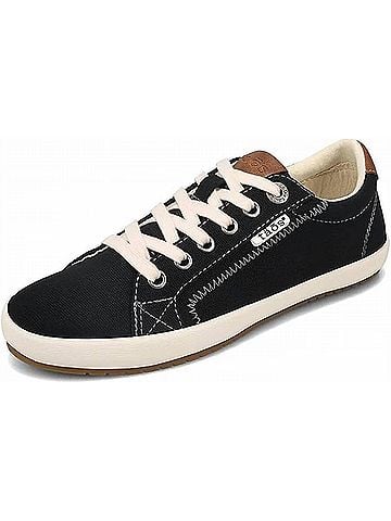 Taos Women's Starburst Shoe in Black/ Tan Wool (view 2)