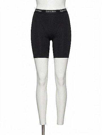 Calvin Klein Icon Shapewear Mid Thigh Short in Black (view 1)