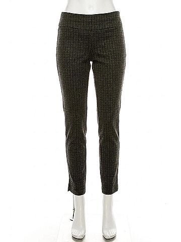 Zac & Rachel Figure Defining Slim Ankle Pull On Pants in Sand Black Blue (view 1)