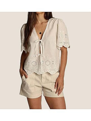 Dylan Women's Ryder Shorts in Beige (view 2)