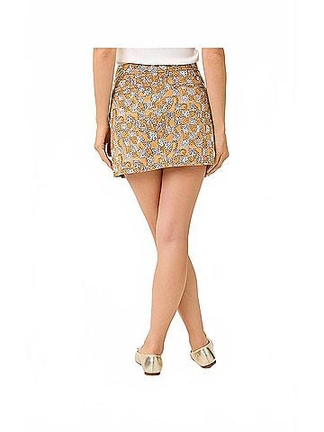 Lilly Pulitzer Colette Mini Skort in Iced Latte Lil Cheetah Checks (view 2)