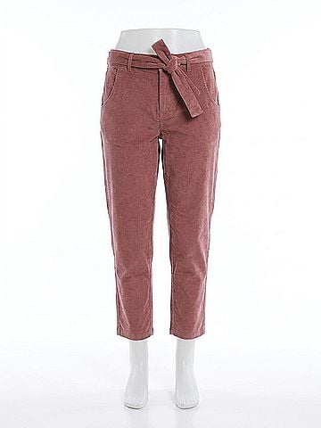 Lolita Corduroy Pants With Belt in Pink (view 1)