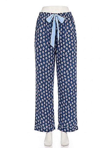 Mud Pie Floral Pajama Pants in Navy (view 1)