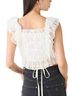 Snidel Smocked Ruffle Lace Crop Top Tank Top - photo 1