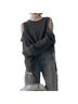Snidel Seethrough Shoulder Knit Pullover Pullover Sweater - photo 1