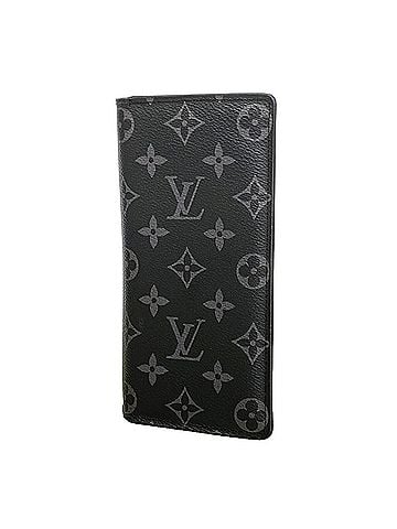 Louis Vuitton Louis Vuitton Monogram Eclipse Portefeuille Brazza Long Wallet M61697 Black Men's (view 1)