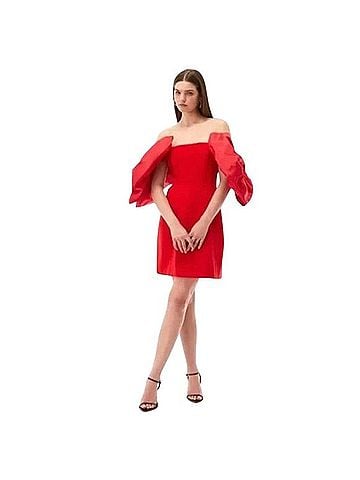 Toccin Bow Sleeve Mini Dress Cocktail Dress (view 2)