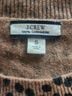 J.Crew 100% Cashmere Animal Print Brown Pullover Sweater Size S - photo 3