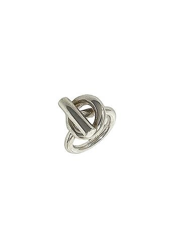 Hermès HERMES Echappé Ring, Sterling Silver 925, Size #51, Silver, Item No. 02184 (view 1)