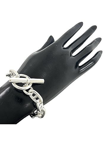 Hermès HERMES Chaine d'Ancre GM 12-link bracelet, sterling silver (925), accessory, silver, 51660 (view 2)
