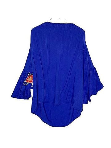 Umgee Floral Embroidered Bell Sleeve Mini Dress Casual Dress (view 2)