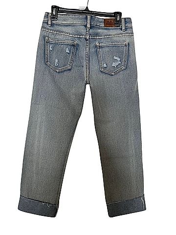 Pol Distressed Boyfriend O-Ring Belt Accent Jeans (view 2)