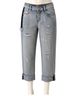 Pol Distressed Boyfriend O-Ring Belt Accent Jeans - photo 1