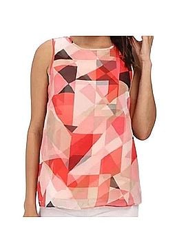 Vince Camuto Geometric Blouse Sleeveless Henley (view 1)