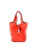 Hermès 100% Leather Orange Picotin Lock Bag Clemence PM One size - photo 1