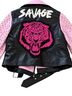 For HER nyc 100% Polyurethane 100% Polyester Pink Black Jacket Size M - photo 2