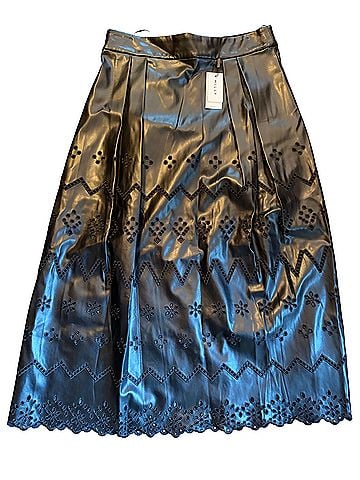 Milly Faux Leather Skirt (view 1)