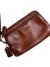 Coach 100% Leather Brown Leather Wristlet One size - photo 1