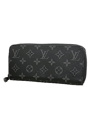 Louis Vuitton Louis Vuitton Monogram Eclipse Zippy Wallet Horizontal M11611 Black Men's Long (view 1)