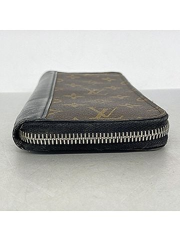Louis Vuitton Louis Vuitton Monogram Macassar Zippy Wallet Vertical M60109 Brown Black Men's Long (view 2)