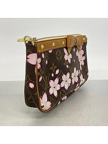 Louis Vuitton Louis Vuitton Bag/Pouch Monogram Cherry Blossom Takashi Murakami Collaboration Pochette Accessoires M92006 Brown Women's (view 2)
