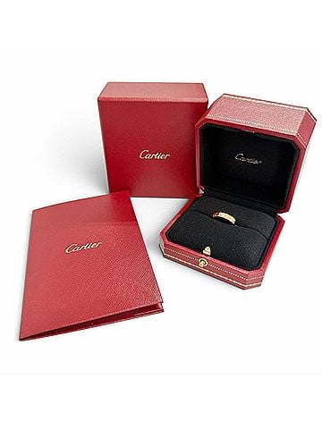 Cartier Cartier Mini Love Ring, 1PD Diamond, 750 (PG) 18K Pink Gold Weight 4.39g, Women's, Comes with Box. (view 2)
