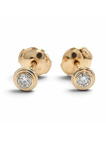 Cartier Cartier STE114 Damour XS Diamond Earrings, Pair, AU750 (PG) Pink Gold, Weight 1.08g, Women's. (view 1)