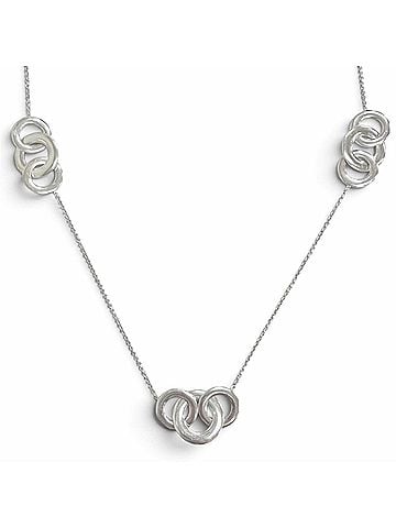Tiffany & Co. TIFFANY&amp;Co. Tiffany 1837 Interlocking Circle 925 Long Necklace, Silver, Weight 33.7g, Women's, with Box (view 1)
