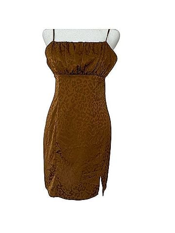 Forever 21 Viscose Leopard Mini Dress Cocktail Dress (view 2)