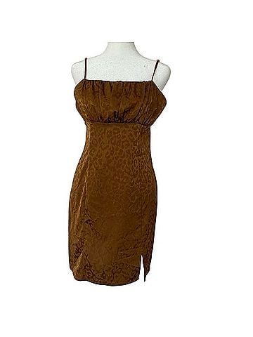 Forever 21 Viscose Leopard Mini Dress Cocktail Dress (view 1)