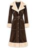 Taunt 100% Suede 100% Polyester 100% Acrylic Brown Ivory Coat Size M - photo 1