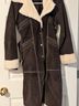 Taunt 100% Suede 100% Polyester 100% Acrylic Brown Ivory Coat Size M - photo 5